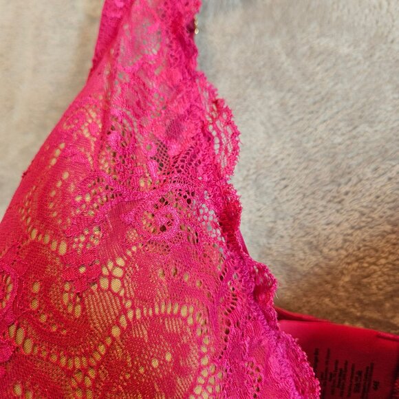 Thirdlove Hot Pink Lace Underwire Bra Full Coverage Womens 44E Sexy Feminine - Picture 8 of 16